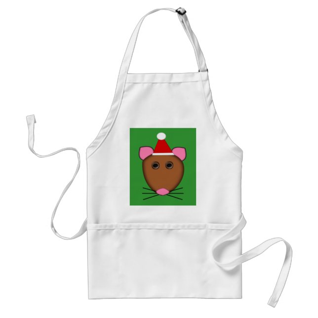 Avental Feliz Cozinhar de Mouse de Natal Apron (Frente)