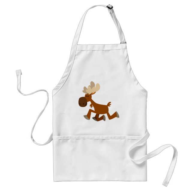 Avental Feliz de Cartoon Bonito Moose Apron (Frente)