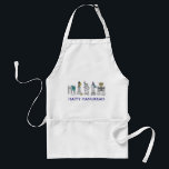 Avental Feliz Feriado de Hanukkah NYC Nova Iorque Chanukah<br><div class="desc">Apresenta uma ilustração original de caneta e tinta de vários pontos de referência "vestidos" para a temporada de férias. Perfeito para Hanukkah! Muitas ilustrações adicionais estão também disponíveis neste compro. Não vê o que está procurando? Precisa de ajuda para a personalização? Entre em contato com Rebecca para ter algo projetado...</div>