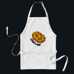 Avental Feliz Hanukkah Chanukah Jewlah Challah Bread Comid<br><div class="desc">Apron apresenta uma ilustração original do pão de challah,  com Challah! em uma fonte divertida. Excelente para celebrar Hanukkah. Muitas ilustrações adicionais estão também disponíveis neste compro. Não vê o que está procurando? Precisa de ajuda para a personalização? Entre em contato com Rebecca para ter algo projetado para você!</div>