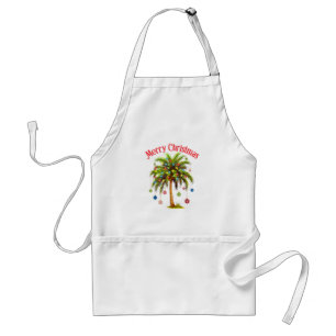 Avental Feliz Natal Palm Tree Light Havaiana Tropical