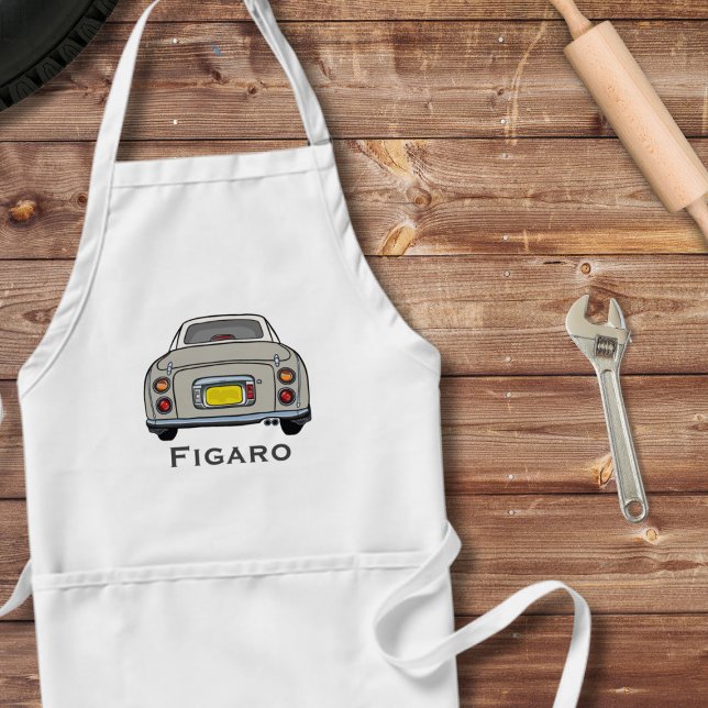 Avental Figuras Figaro Car Topaz Nome da Mist Apron (A topaz mist figaro apron perfect for the kitchen or garage. Add your name!)