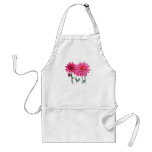 Avental Fila de Dahlias Rosa