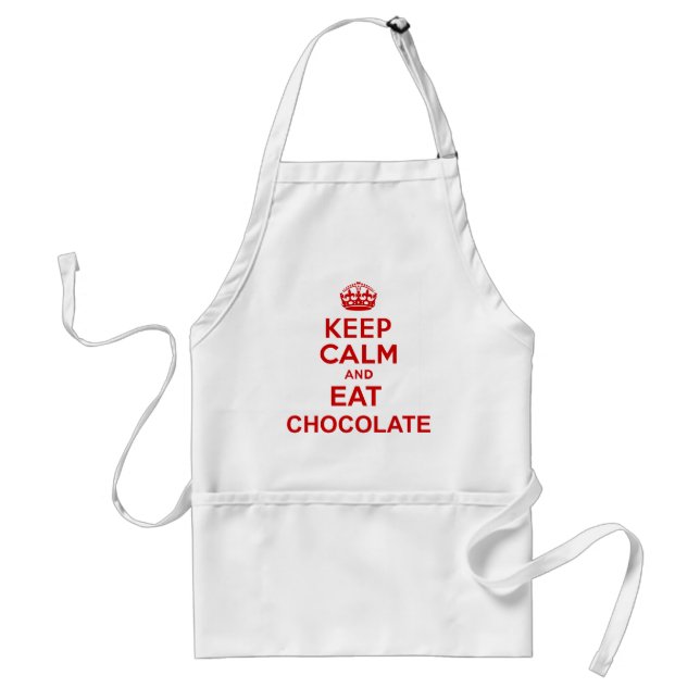 Avental Fique Calmo e Coma Chocolate (Frente)
