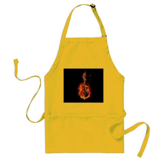 Avental flamejante da guitarra (Frente)