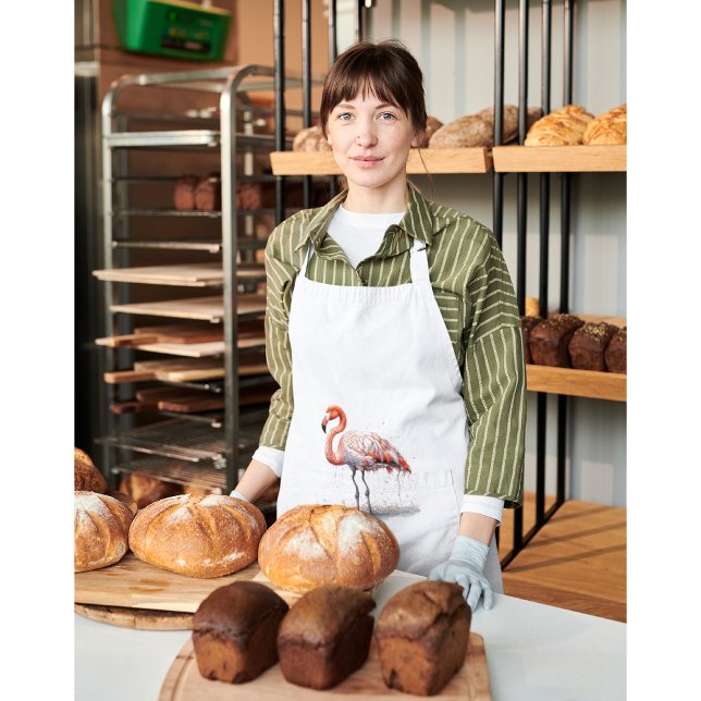 Avental Flamingo Cor-de-Rosa, personalizável (Criador carregado)