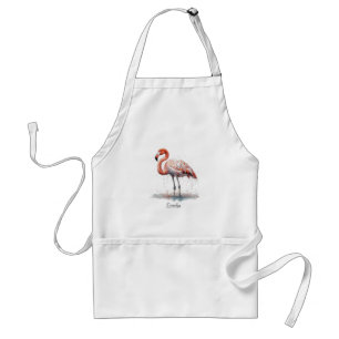Avental Flamingo Radiance: Flamingo Aquarela, personalizad