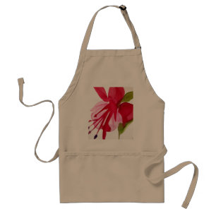 Avental Flor de água-forte rosa fuchsia em arte pop