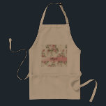Avental Flores de Chique Vintage-Personalizadas<br><div class="desc">Um padrão floral de estilo vintage desenhado sobre fundo branco. A ideia perfeita de presente romântico. Clique no botão Personalizar para alterar as fontes,  mover o texto e personalizar o design.</div>