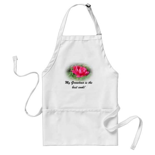 Avental flores silvestres de rosa rosa (Frente)