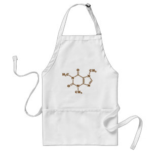 Avental Fórmula Química Molecular do Café Cafeína