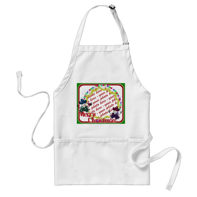 Avental Foto de Natal do Cowboy Snowmen (Frente)