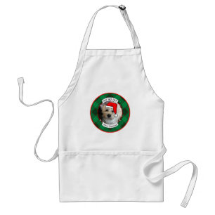 Avental Foto de Natal Personalizada - Xadrez Vermelha e Ve