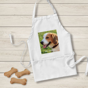 Avental Foto personalizada do cão beagle e nome do cão