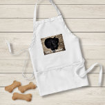 Avental Foto personalizada do cão preto no laboratório e n<br><div class="desc">Personalize esta manutenção com a foto do seu cão ou filhote e o nome do cão (ou outra foto/nome do animal de estimação ou da pessoa). O texto diz Melhor Cachorro Alguma Vez ou adiciona seu próprio texto - Nós amamos Bella (nome do cachorro), aniversário do cachorro ou dia de...</div>