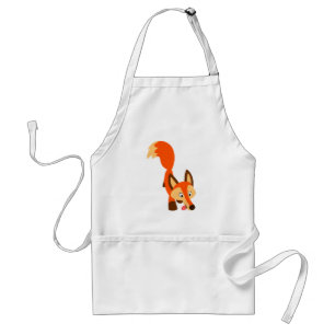 Avental Fox Apron, um desenho animado bonito