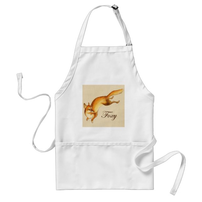 Avental "Foxy" - Esboço japonês venenoso de uma raposa (Frente)