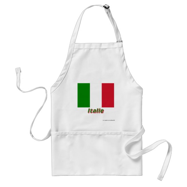 Avental Français de Drapeau Italie avec le nom en (Frente)