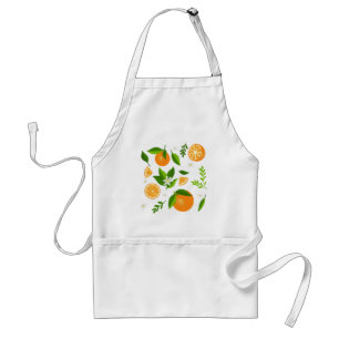 Avental Fresh oranges with flowers and leaves