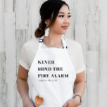 Avental Funny Custom Women Minimal Kitchen Apron<br><div class="desc">Minimal Elegant kitchen apron for women with a calligraphy touch</div>