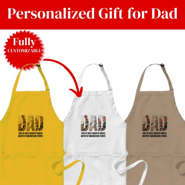 Avental Funny Dad Apron – Chief of Jokes & Snack Holder (Funny Dad Apron – Chief of Jokes & Snack Holder
)