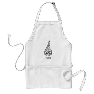 Avental Galo Tribal Negro e Branco