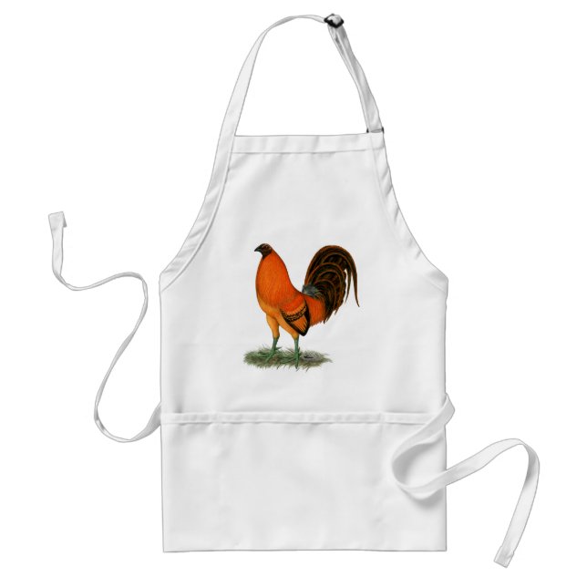 Avental Galo Vermelho Gengibre Gamecock (Frente)