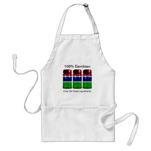Avental Gâmbia Flag Spice Jars Apron