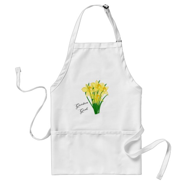 Avental Garden Girl Yellow Daffodil Flower (Frente)