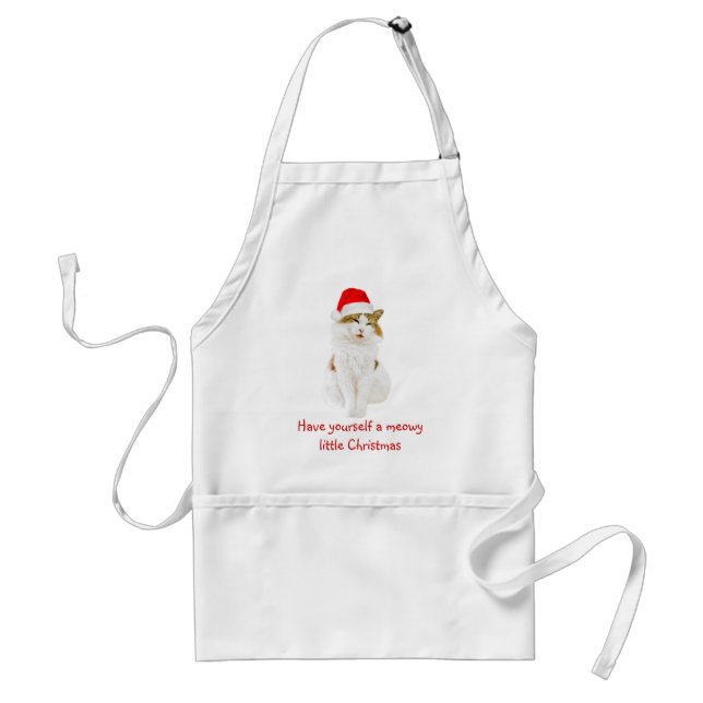 Avental Gato com Papai noel (Frente)