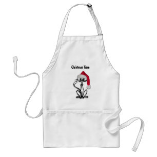 Avental Gato da Hora de Natal