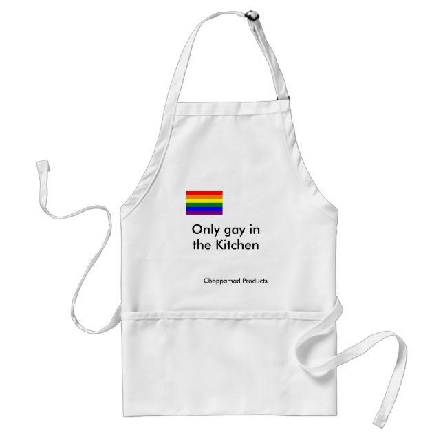Avental gay-pride-flag-738850, somente alegre na cozinha,… (Frente)