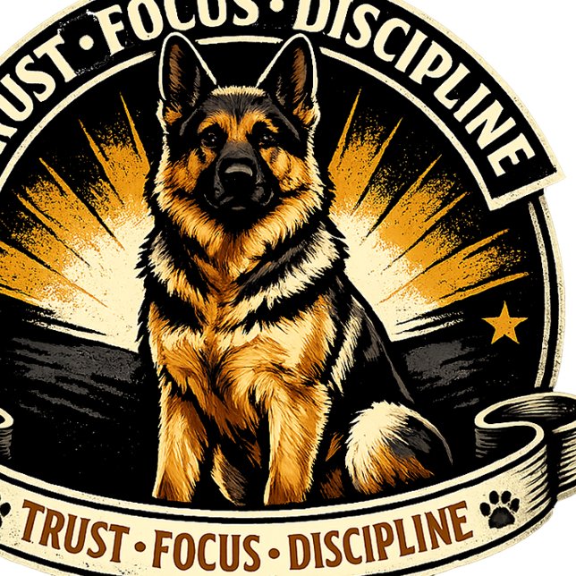 Avental German Shepherd Trust Focus Discipline Apron (Criador carregado)