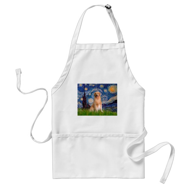 Avental Golden Retriever 8 - Noite Estrelada (Frente)