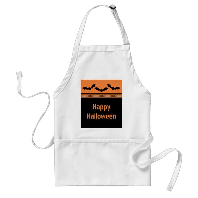Avental Gone Batty Halloween Apron, Orange (Frente)
