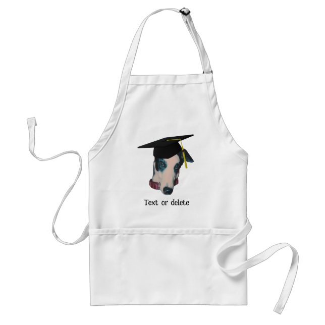 Avental Greyhound In Graduation Cap Funny Personalized (Frente)
