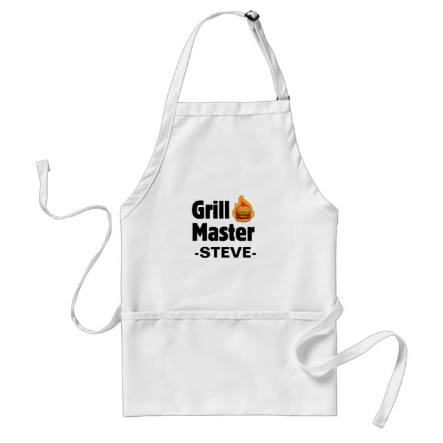 Avental Grill Master Personalizado Name Apron For Men (Frente)