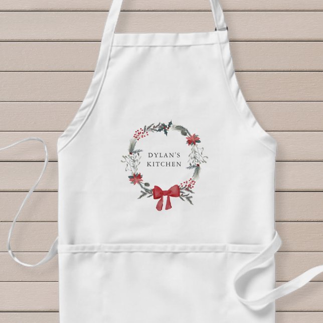 Avental Grinalda de Visco de Natal Personalizada (Criador carregado)
