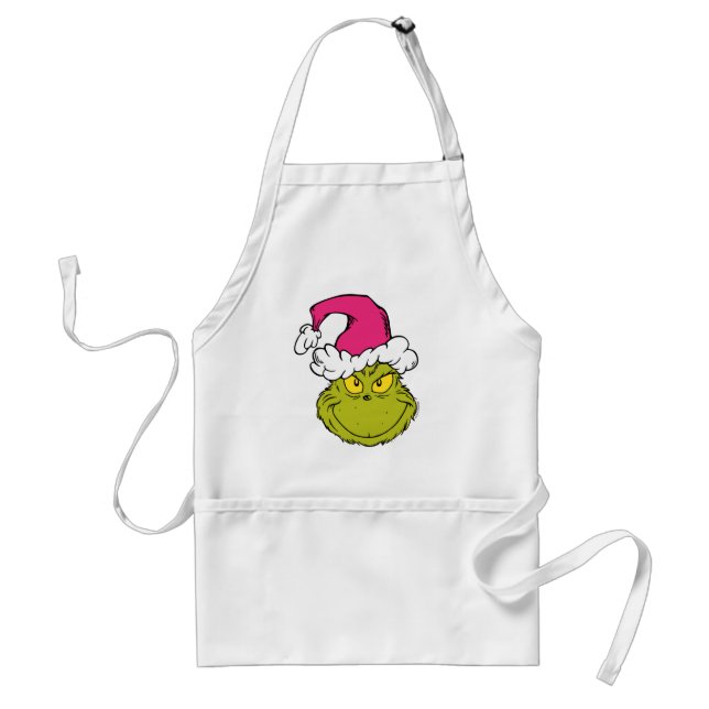 Avental Grinch in Pink Santa Hat (Frente)