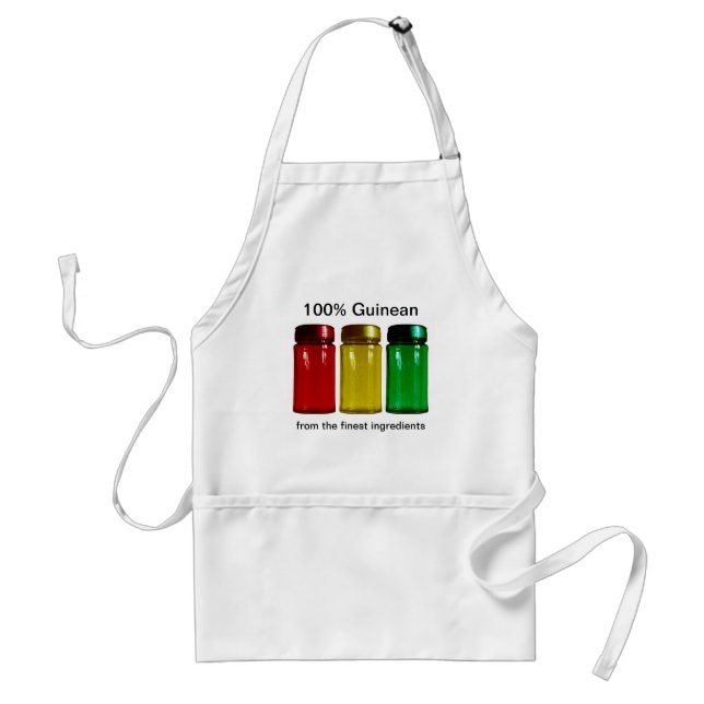 Avental Guiné-Conacri Flag Spice Jars Apron (Frente)