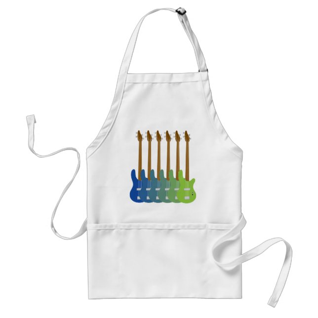 Avental Guitarra baixas coloridas (Frente)