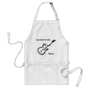 Avental Guitarra Estilizada de Nome e Texto Personalizada
