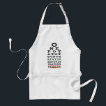 Avental Hanukkah Apron One Potato, Two Potato, Eye Charter<br><div class="desc">A "One Potato, Two Potato, eye chart" standard size apron. A great gift for yourself and makes a great host/hostess gift, too! You can also choose other apron colors and sizes for this design. This design can be transferred to other Zazzle products. Be sure to adjust and preview design for...</div>