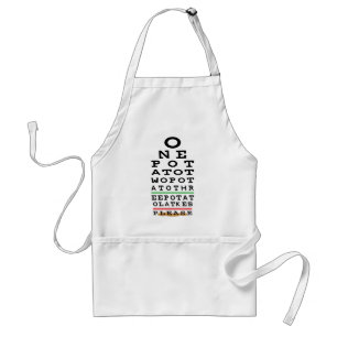 Avental Hanukkah Apron One Potato, Two Potato, Eye Charter