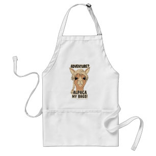 Avental Hipster Adventure Alpaca My Bolsas Pun