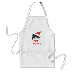Avental Holly Jolly Papais noeis de Natal bonitos Cat