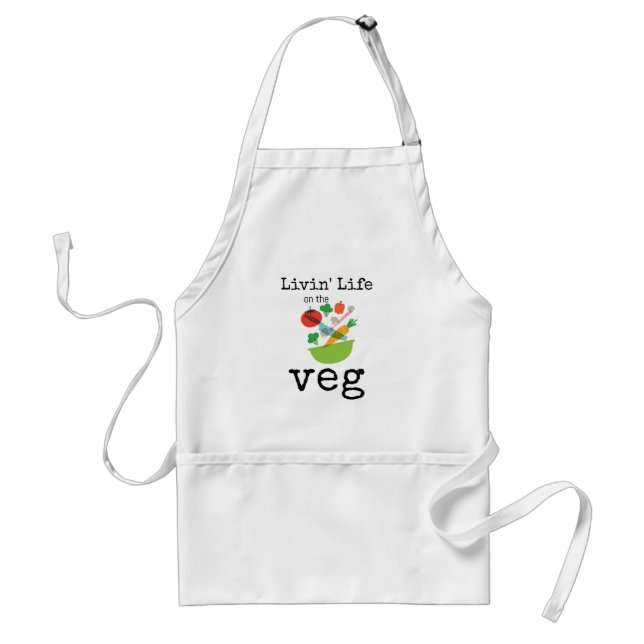 Avental Humorous Vegan Vive Na Cota Veg (Frente)