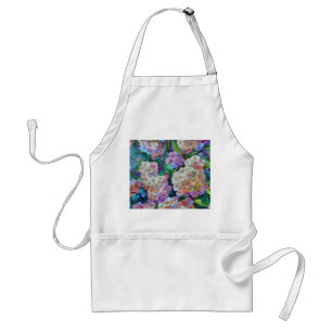Avental Hydrangeas Artísticas Hortensia Floral Abstrato Ar