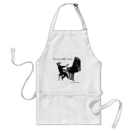 Avental Hyena Piano Music Pianist Fantasy Art Apron