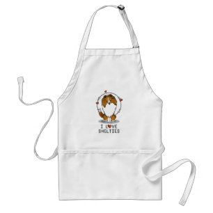 Avental I Love Shelties (sable 2) Shetland Sheepdogs